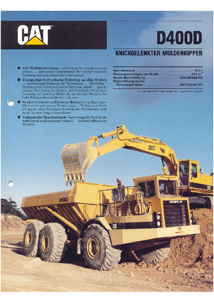 Articulated Dump Trucks Caterpillar D 400 D