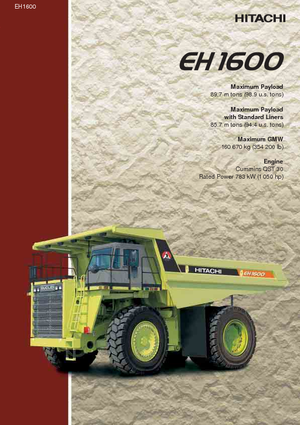 Sabit damperli kamyon Hitachi EH 1600