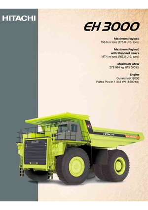 Rigid Dump Trucks Hitachi EH 3000