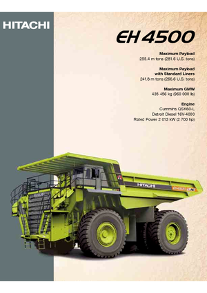 Sabit damperli kamyon Hitachi EH 4500