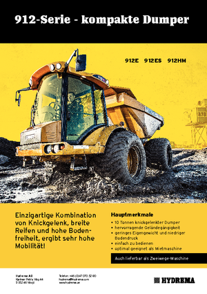 Articulated Dump Trucks Hydrema H 912 ES