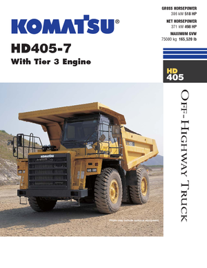 Sabit damperli kamyon Komatsu HD405-7