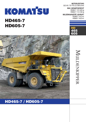 Rigid Dump Trucks Komatsu HD465-7E0