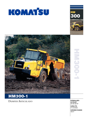 Mafsallı damperli kamyonlar Komatsu HM300-1