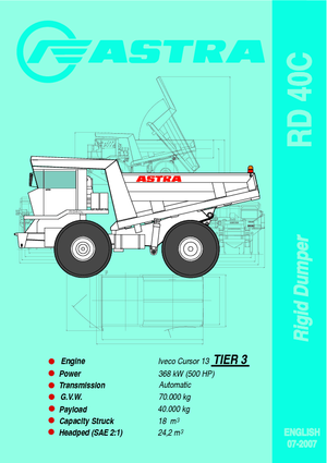 Sabit damperli kamyon Astra RD 40 C