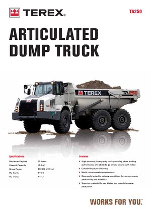 Mafsallı damperli kamyonlar Terex TA 250