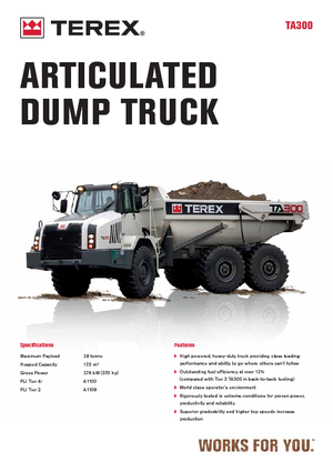 Articulated Dump Trucks Terex TA 300