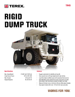 Rigid Dump Trucks Terex TR 45