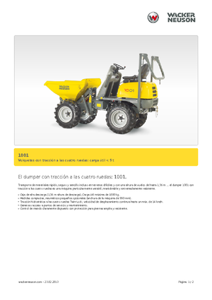 Wheel Dumpers Neuson 1001
