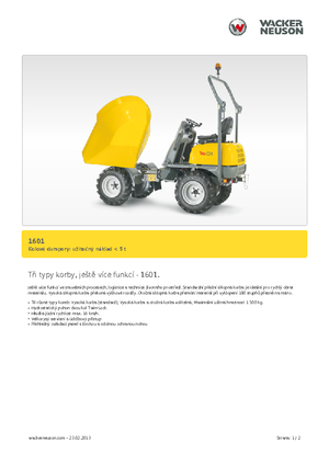 Wheel Dumpers Neuson 1601
