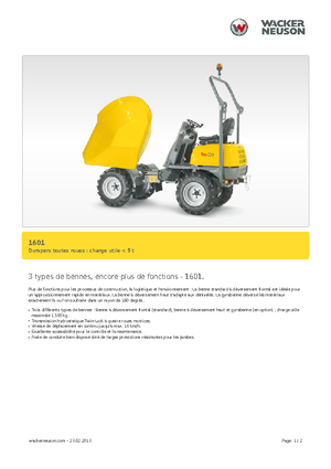Wheel Dumpers Neuson 1601