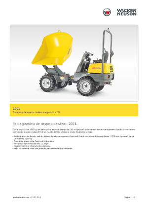 Tekerlekli Damperler Neuson 2001