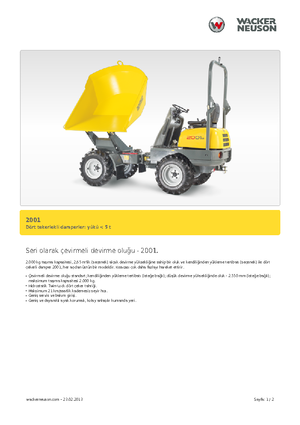 Tekerlekli Damperler Neuson 2001