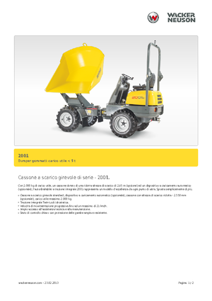 Tekerlekli Damperler Neuson 2001