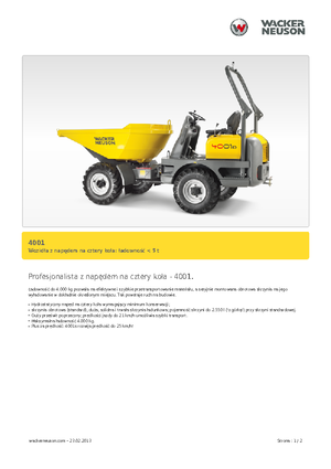 Wheel Dumpers Neuson 4001