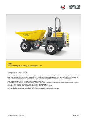Wheel Dumpers Neuson 6001