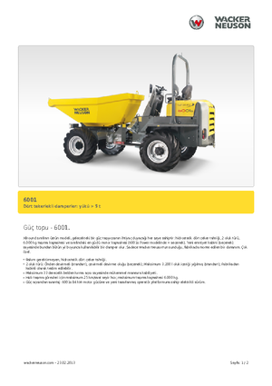 Wheel Dumpers Neuson 6001