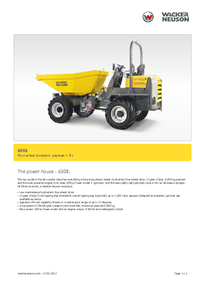 Wheel Dumpers Neuson 6001