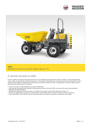 Wheel Dumpers Neuson 6001
