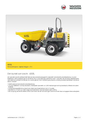 Wheel Dumpers Neuson 6001