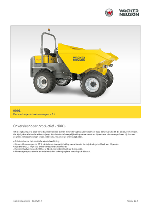 Wheel Dumpers Neuson 9001