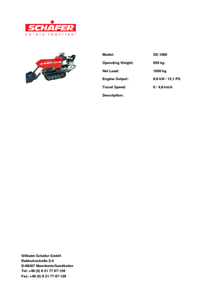 Tracked Dumpers SCHÄFER DS 1000