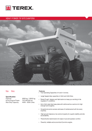 Wheel Dumpers Terex TA 9
