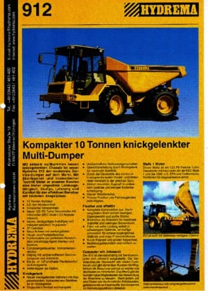 Articulated Dump Trucks Hydrema 912