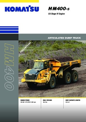 Mafsallı damperli kamyonlar Komatsu HM400-5E0