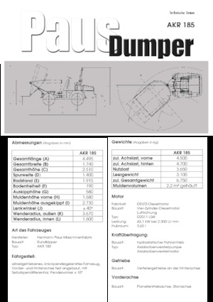 Wheel Dumpers Paus AKR 185