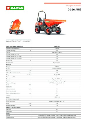 Wheel Dumpers Ausa D 350 AHG