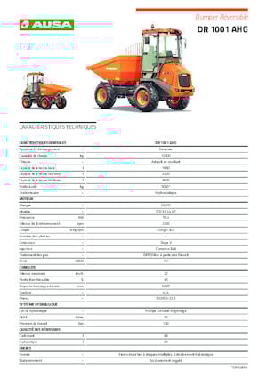 Wheel Dumpers Ausa DR 1001 AHG