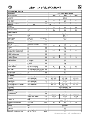 Elektrikli ön-forklift kamyonları Desta 3 E 10