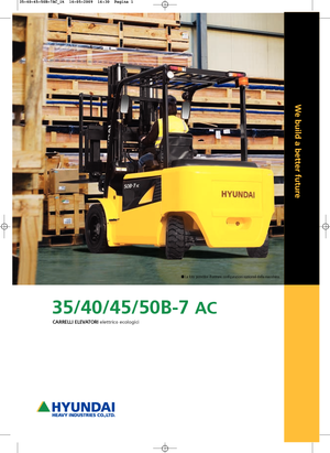 Elektrikli ön-forklift kamyonları Hyundai 40 B 7 ac