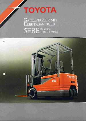 Electric forklifts Toyota 5 FBE 15