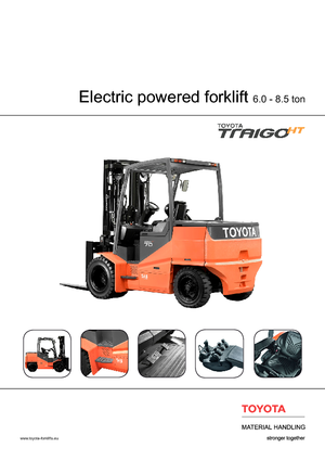 Elektrikli ön-forklift kamyonları Toyota 8 FBMHT 60