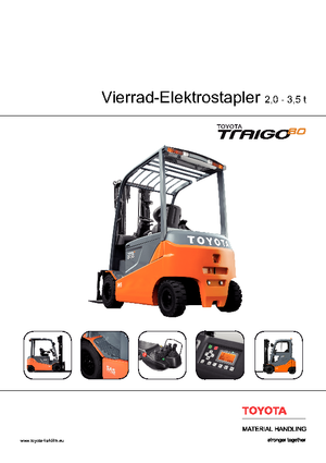 Elektrikli ön-forklift kamyonları Toyota 8 FBMT 30