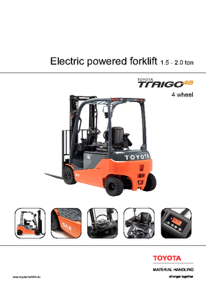 Electric forklifts Toyota 8 FBMT 18
