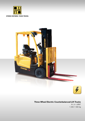 Elektrikli ön-forklift kamyonları Hyster A1.3XNT