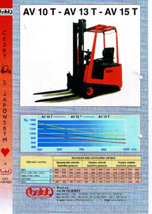 Electric forklifts Belet AV 10 T