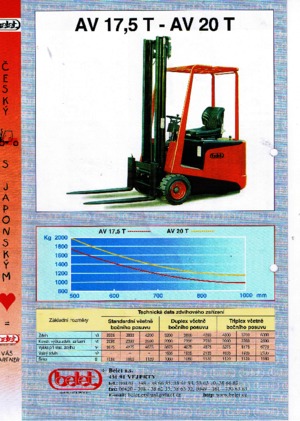 Elektrikli ön-forklift kamyonları Belet AV 17,5 T