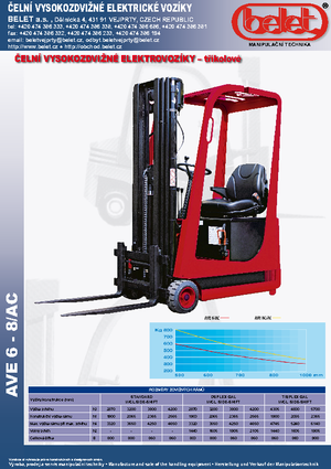 Elektrikli ön-forklift kamyonları Belet AVE 10 AC