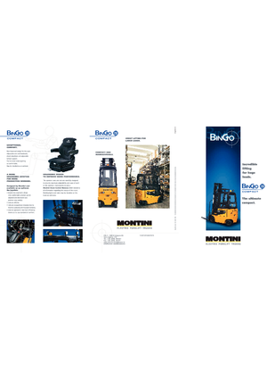 Electric forklifts Montini Bingo plus N 250 Compact