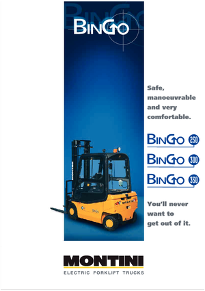 Elektrikli ön-forklift kamyonları Montini Bingo plus N 250