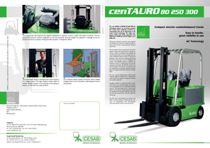 Elektrikli ön-forklift kamyonları Cesab cenTAURO 250 AC 80 V