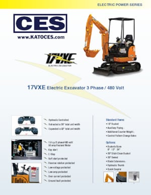 Elektrikli paletli ekskavatörler Kato 17VXE