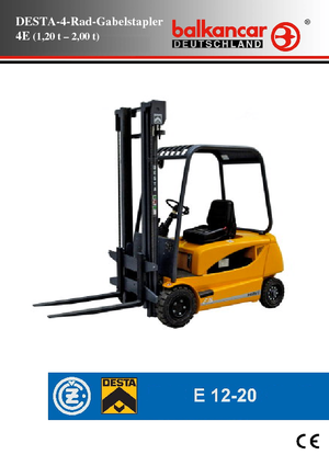 Elektrikli ön-forklift kamyonları Desta E 20 ac