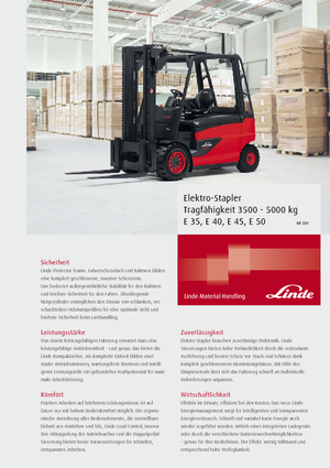 Elektrikli ön-forklift kamyonları Linde E 40/600 HL