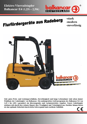 Electric forklifts Balkancar E 412 Compact