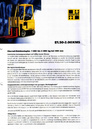 Electric forklifts Hyster E 1.75 XM